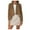 Brown, variant on Women's Faux Suede Jacket Open Front Lapel Draped Outwear Jacket Blazer Irregular Hem Long Sleeve Cardigan Navy