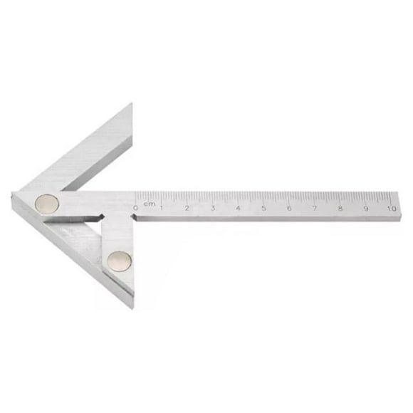 stanreset 1/2/3/5 Portable Carbon Steel Center Finders Line Gauge High Accuracy 45/90 Degree 0-10cm Ruler Scribe Square Carpenter Show as Picture 2PCS