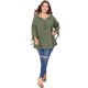 thumbnail image 3 of BluTop Cuello Redondo Mangas Raglán TalExtPaMujer Verde 3XL, 3 of 7