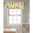 thumbnail image 3 of Valances for Kitchen Windows Summer Bee Honey Valance Curtains for Living Room, Sunflower Yellow Black Rod Pocket Window Valance Red Window Treatment for Bathroom Bedroom 54x18inch, Washable, 3 of 6