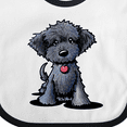 thumbnail image 4 of Inktastic Black Doodle Puppy Boys or Girls Baby Bib, 4 of 4