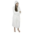 thumbnail image 3 of Women 100% Luxury Terry Cotton Hooded Shawl Bathrobe Toweling Spa, 3 of 9