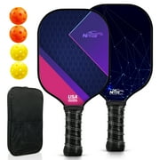 NFTIGB Pickleball Paddles, USAPA Approved Fiberglass Pickleball Set of 2, Lightweight Pickleball Rackets Set with 4 Balls