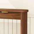 thumbnail image 5 of 70.1" Wavy-Patterned Storage Table with Drawers, Slim Console Table Behind Sofa for Entryway Hallway Living Room, Walnut, 5 of 10