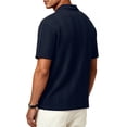 thumbnail image 3 of RICHCOIN Polo Shirts for Men Textured Knit Golf Shirts Casual Short Sleeve Old Money Tops, 3 of 7
