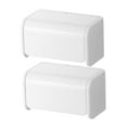 thumbnail image 6 of YUYUETIME 2Pcs Toothbrush Holder Wall Mounted with Cover for Bathroom and Shower Space Saving No Drill Installation, 6 of 8