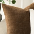 thumbnail image 2 of Fancy Homi 2 Pcs Bronze Decorative Textured Chenille Throw Pillow Covers 12x20 inch for Living Room Couch Bed sofa, soft Soild Rectangle Farmhouse Vintage Cushion Cases, Modern Home Décor, 2 of 6
