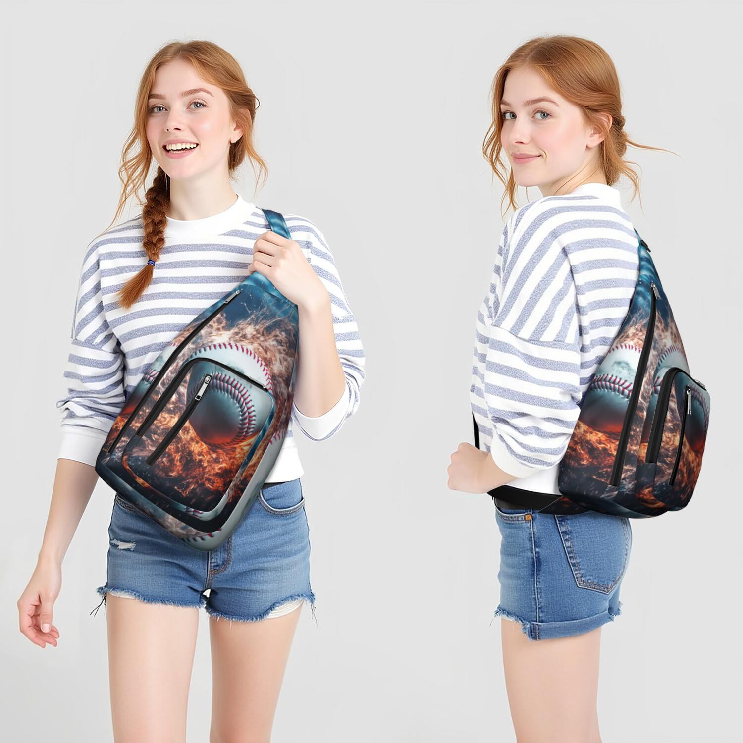Athletic Journey Sling Backpack - Water-resistant Shoulder Bag for Baseball, Soccer & Competition Gear