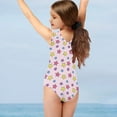 thumbnail image 3 of FOR U DESIGNS Colorful Stars One Piece Swimsuit Girls 9-10T Beach Pool Outfits Lightweight Sleeveless Bathing Suit Cute V-Neck Gymnastics Leotard, 3 of 8