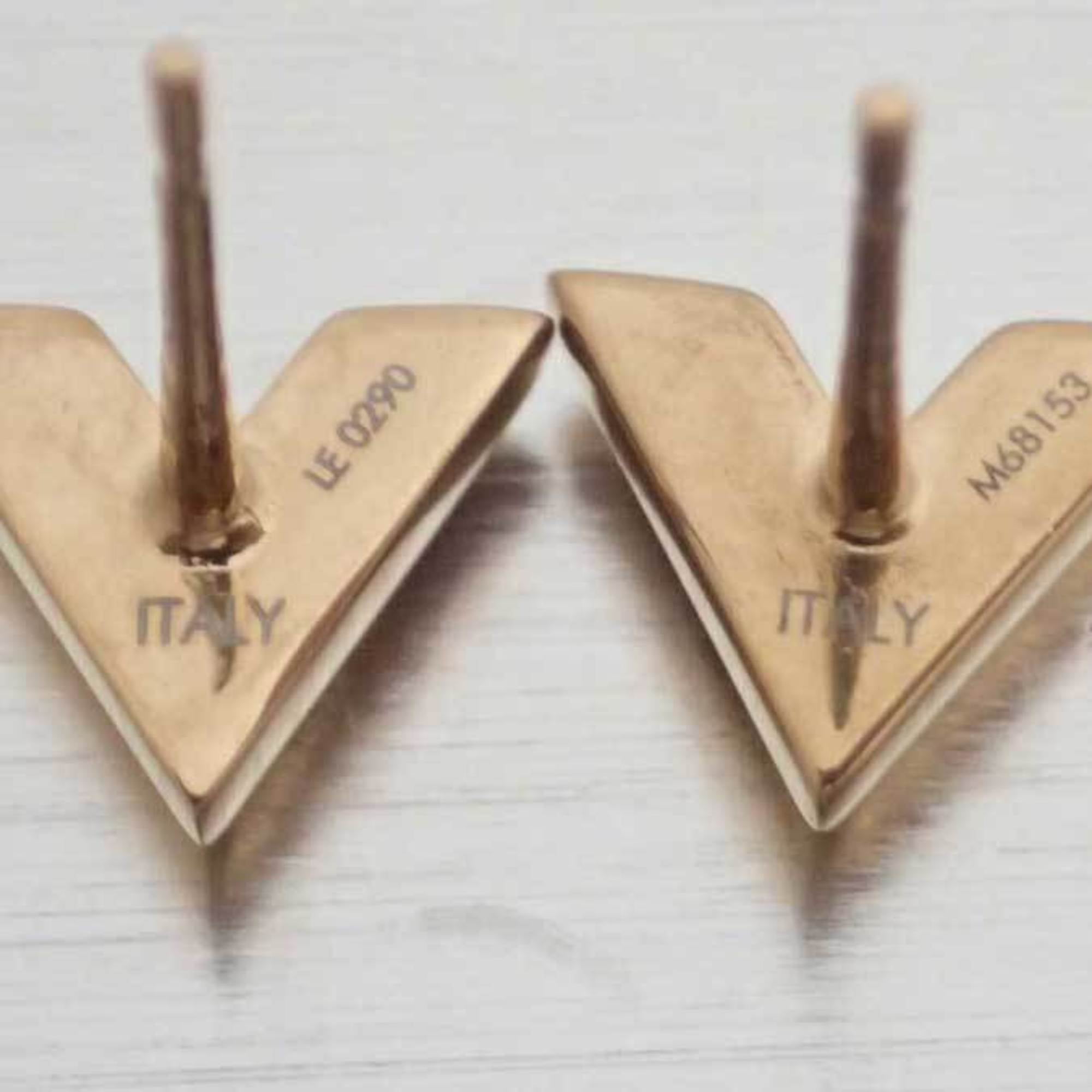 LOUIS VUITTON LOUIS VUITTON Essential V Piercings Gold Plated Used Earrings  Women LV M68513｜Product Code：2100301096714｜BRAND OFF Online Store
