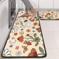 thumbnail image 2 of Kitchen Rugs Sets Of 2,Red Mushroom Rainbow Light Pattern Anti Fatigue Kitchen Mat Rugs Non Slip Washable,Decorative Kitchen Floor Mats for Kitchen,Sink,Laundry,17"x47"+17"x47", 2 of 5