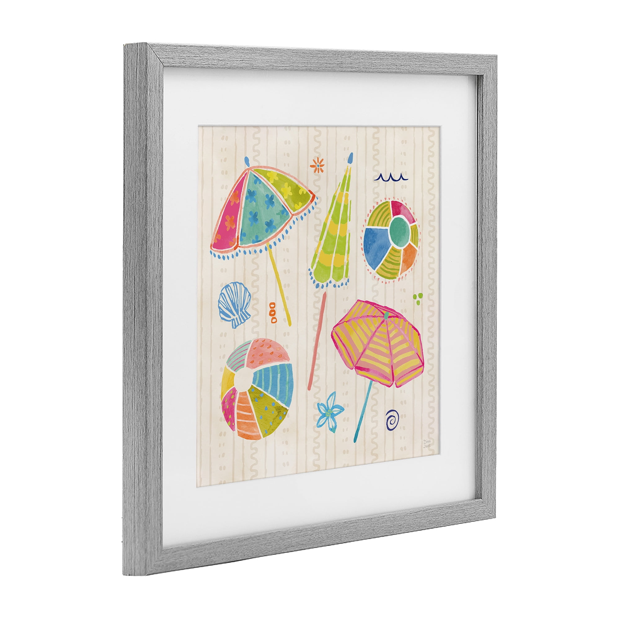 Stupell Industries Fine In The Sunshine Gray Framed Print Under Glass, design by Dina June
