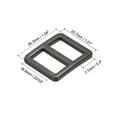 thumbnail image 2 of Uxcell 23/32 Inch Tri-Glide Slide Buckles, 10 Pack Metal Webbing Strap Fastener for Backpack Bag Belt, Black, 2 of 5