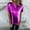 Purple, variant on Fashion Women's Summer Round-Neck Solid Short Sleeve Casual Blouse