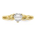 thumbnail image 4 of 10k Yellow Gold White Topaz Birthstone Ring April Gemstone, 4 of 9