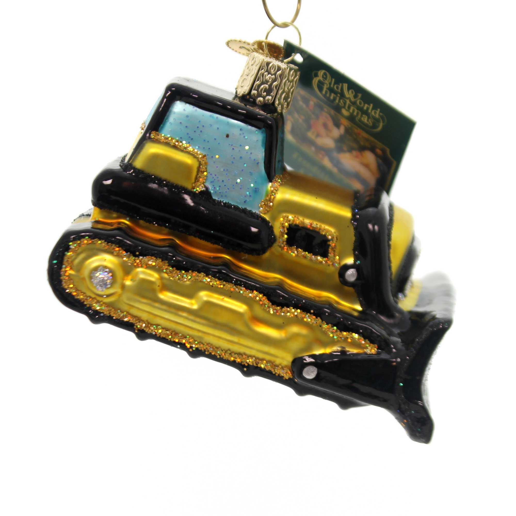 Toys Collection Toy Bulldozer Old World Christmas Glass Blown Ornament with S-Hook and Gift Box 44086 