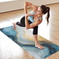 thumbnail image 6 of Blue Gold Marble Pattern Hot Yoga Mat Towel Non Slip for Hot Yoga - Quick-Drying Yoga Mat Cover with 4 Corner Pockets with Travel Bag - Hot Yoga Towel Non Slip Grip Moisture Wicking Sweat 70"x26", 6 of 6