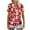 #1 Red, variant on Luxalzxs Christmas Scrub Tops for Women Cute Santa Snowflakes Pattern Nursing Working Uniform V-Neck Tee Shirts Work Scrubs with Pockets