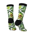 thumbnail image 3 of Goofa Watercolor Green Tropical Printed Men's Crew Socks, Soft Durable Breathable Moisture-Wicking with Odor Control Cotton socks, 3 of 9