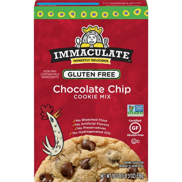 Immaculate Baking Gluten Free NonGMO Chocolate Chip Cookie Mix, 15 oz