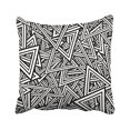 thumbnail image 1 of RYLABLUE Black And White Rectangles Lines Pattern Decorative Pillowcases With Hidden Zipper Decor Cushion Covers Two Sides 20x20 inches, 1 of 1