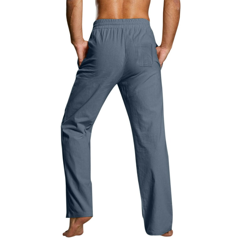 zuwimk Mens Pants Relaxed Fit,Men's Woven Vital Workout Pants Dark Gray,M 