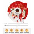 thumbnail image 6 of 13 Inch Round Placemats Set of 6, Red Santa Christmas Non Slip Heat Insulation PP Table Mats, Xmas Snowflake Washable Place Mats for Kitchen Dining Party Table Decor, 6 of 7