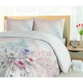 thumbnail image 3 of Ambesonne Flowery Duvet Cover Set, Wildflowers Mossy Marble, Calking, Lavender Blush Sage Green, 3 of 4
