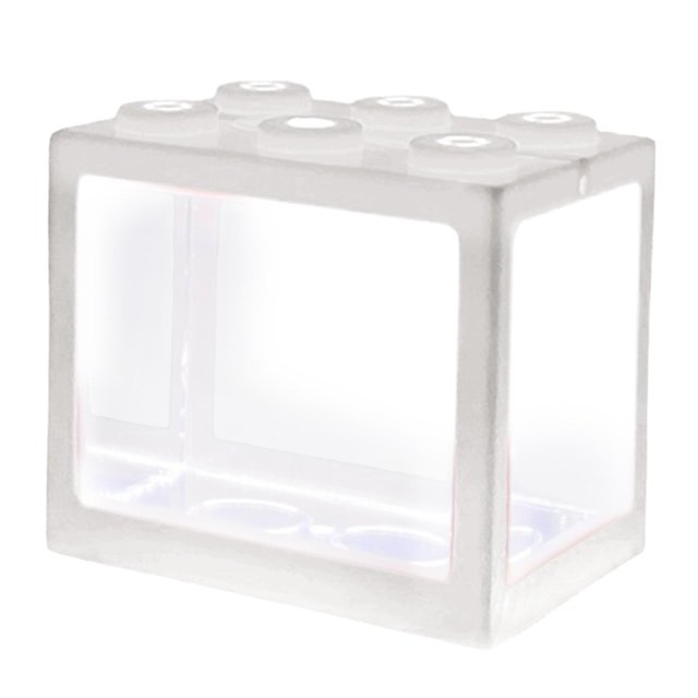 Pecera Betta Tanque de Acuario Bloque de Construcción Blanco