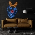 thumbnail image 3 of Glowneon Dachshund Dog With Reindeer Neon Sign, Dachshund Dog Led Sign, Sausage Dog Wall Décor, 3 of 5