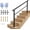 Black-5 Steps, variant on 1Pack 5 Step Outdoor Stair Handrail, Aluminum & Iron Construction Hand Rails for Outdoor Steps, Easy Tool-Assembly Safety Railing, Black