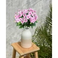 thumbnail image 5 of 4Pcs Artificial Flowers for Outdoors, 15.74" Faux Silk Impatiens Flowers for Outside, Artificial Impatiens Flowers Lawn Garden Home Wedding Decoration (Pink), 5 of 5