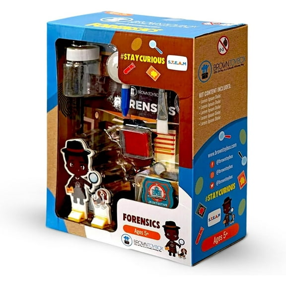 Brown Toy Box Jaylen Forensics STEAM Kit for Science and Detective Exploration