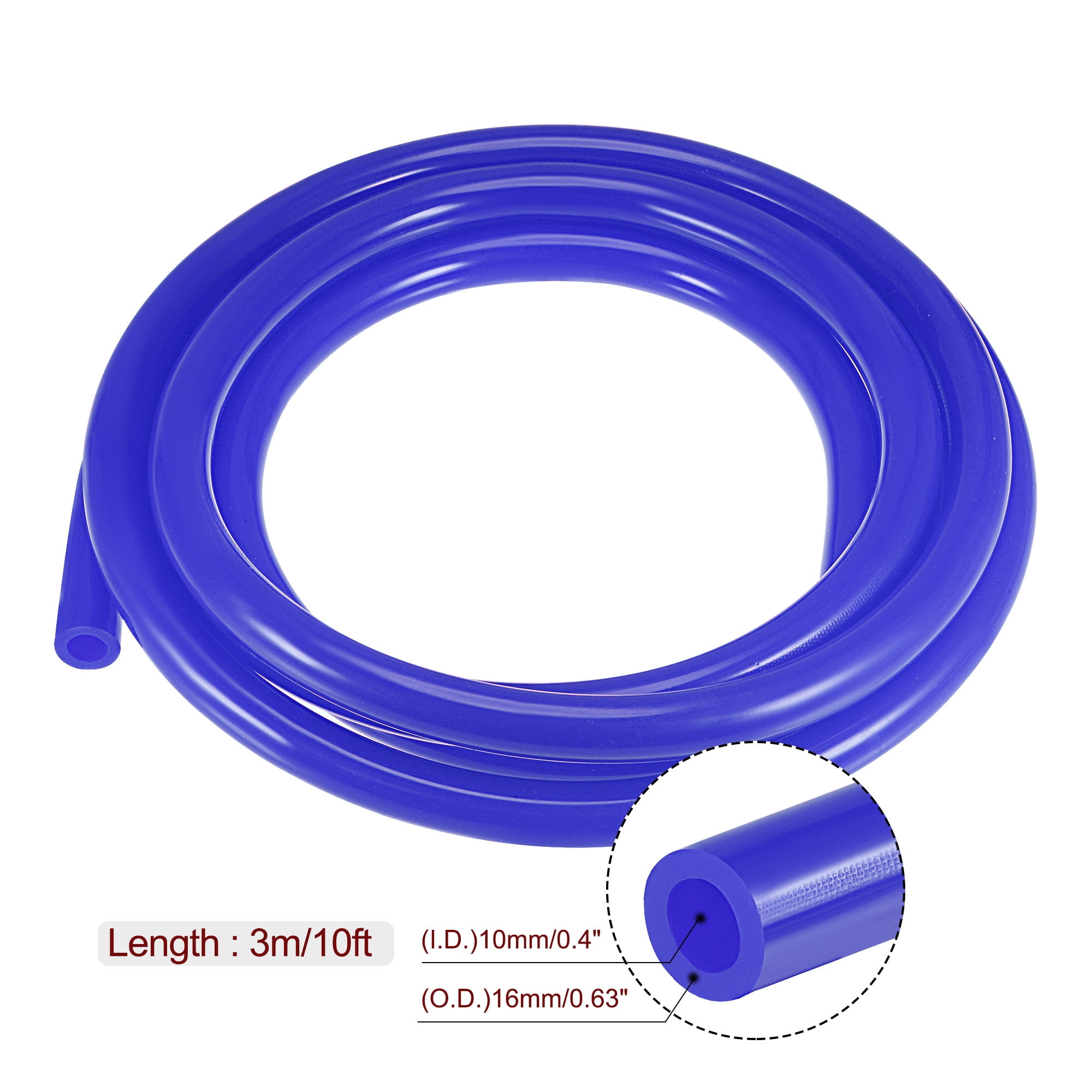 Unique Bargains Tuyau Tubulaire en Silicone sous Vide Bleu de 10 Pi, 12 mm ID 18 mm OD 3 mm d'Épaisseur pour Moteur Unique Bargains Tuyau Tubulaire en Silicone sous Vide Bleu de 10 Pi, 12 mm ID 18 mm OD 3 mm d'Épaisseur pour Moteur