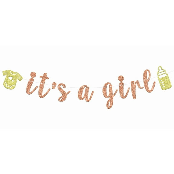 Its A Girl Banner, Baby Girls Baby Shower party Decorations, Sweet Welcome Baby Girl Gender Reveal/Baby Shower Party Decoration Supplies for Baby Girls