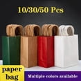 thumbnail image 2 of 10/30/50pcs Holiday Party Gift Bag Paper Bag with Handle Jewelry Shopping Bags, Christmas ,Wedding ,Gift Colored Paper Bags, 2 of 4