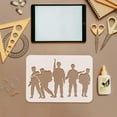 thumbnail image 3 of Soldier Men Rifles Painting Stencil 8.3x11.7inch Reusable Soldier Men Stencil Rifles Stencil Army Soldiers Memorial Day Stencil for Painting on Wood Wall Fabric Canvas Furniture, 3 of 9