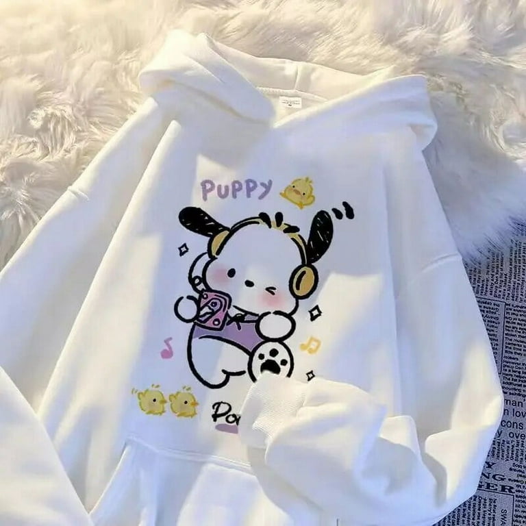 さらに100円引き◆WAI KEI◆ing santa pochacco sweatshirt Japanese Sanrio Pochacco Printed Hoodie Couple Fashion