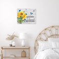 thumbnail image 3 of Sunflower Canvas Wall Art Inspirational Quotes Motivational Wall Art Farmhouse Blue Butterfly Pictures for Bedroom Bathroom Living Room Wall Decor Vintage Framed Wall Art Ready To Hang, 16x12 Inch, 3 of 6