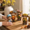 thumbnail image 5 of 4 Pcs Whimsical Highland Cow Figurine Set, Lovely Farmhouse Four‑Season Cow Collection, Unique Highland Cow Gifts For Shelf And Mantel Display, 5 of 7
