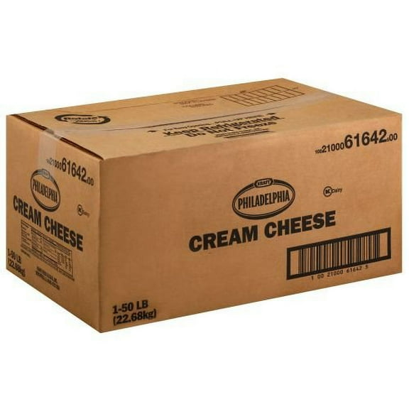 Kraft Philadelphia Cream Cheese - Carton, 50 Pound -- 1 each.