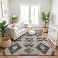 thumbnail image 7 of Addison Rugs Mayfield Premium Machine Washable Transitional Aztec Taupe Rectangle Rug, 3' x 5', 7 of 7