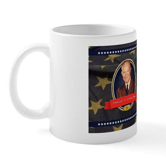 CafePress - Dwight D. Eisenhower Historical Mugs - 11 oz Ceramic Mug - Novelty Coffee Tea Cup