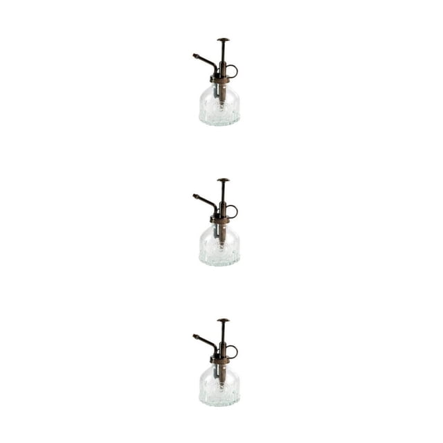 Yuarrent Regadera de vidrio en relieve, botella de agua a presión de aire, bote rociador, tetera suculenta, rociador, jardín, patio, balcón Type3 NO3