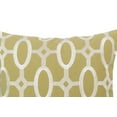 thumbnail image 2 of Cream on Green Tufted Accent Pillow 17" x 17", 2 of 4
