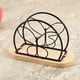 thumbnail image 4 of Porta servilletas de mesa moderno de metal, porta servilletas para mesas de cocina y encimeras, uso en interiores y exteriores, porta servilletas de mariposa negra, 4 of 6