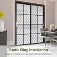 Frosted Black Lattice Window Film Static Cling Privacy Films for