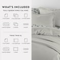 thumbnail image 2 of Noble Linens 8 Piece Solid Duvet Bundle in Light Gray, King, 2 of 5