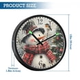 thumbnail image 3 of Voice Activated Clock with Glow Light 12 Inch Large Silent Wall Clock Battery Operated for Home Decor Snowman and Bird, 3 of 8