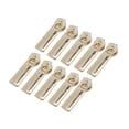 thumbnail image 2 of 10 Pieces Gold Plated Fix Zip Puller/Zipper Pull Sliders Head Repair Instant Removable Replacement 7x25mm, 2 of 7